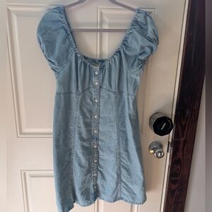 Madewell Denim Short Sleeve Dress Size 2